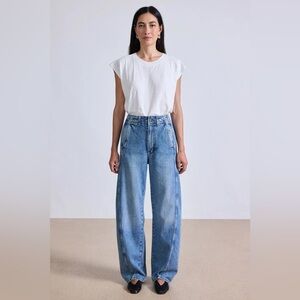 ▪️Revolve Apiece Apart Petite Meridian Barrel High Rise Slouchy in Austin Wash